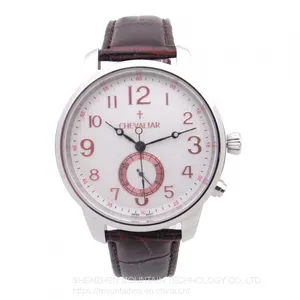 Stainless Steel Fashion Watches Genuine Leather Multi-function Quartz Man Watch thumbnail-3