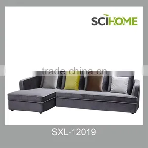 2014 Modern Design L-Shaped Low Back Fabric Living Room Sofa Set thumbnail-1