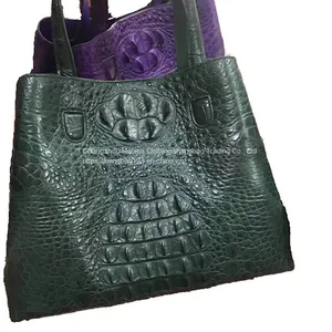 Crocodile Leather Large Bag Women's Bag Leather 2022 New Large-Capacity Bucket Bag Luxury Shoulder Messenger Handbag thumbnail-3