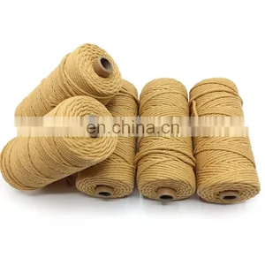 Natural Pure Mixed Polyester Cotton Rope Woven 6MM thumbnail-4