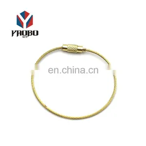 Cheapest Factory Price Ring Steel Screw Lock Chain Wire Rope Key Rings thumbnail-1