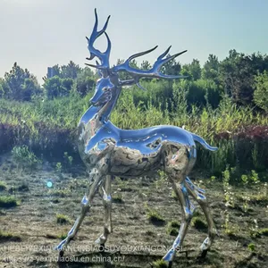 Stainless Steel Sculpture Manufacturer Stainless Steel Landscape Sculpture Ornament Park Square Metal Sculpture thumbnail-4