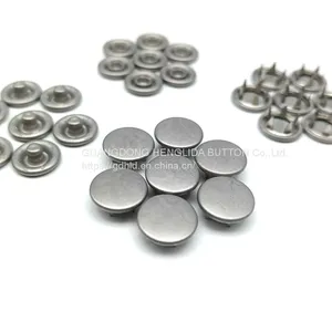 HLD Factory Wholesale Color BRASS&SS 16L 18L Cap Prong Snap Button for Clothes thumbnail-3