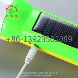 New Product SWORD LION Brand Solar Light/solar Torch/solar Rechargeable Flashlight/LED Solar Flashlight C03 thumbnail-2