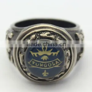 Promotional Enameled Stainless Steel Men Stamp Ring thumbnail-1