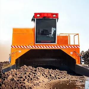 Professional Composting Fertilizer Equipment Moving Type Crawler Compost Turner Machine for Poultry Animal Manure thumbnail-2