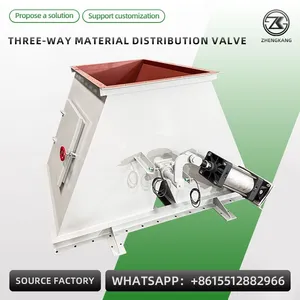 Electric Three Way Diverter Valve Pneumatic Three Way Divider Valve for Powder Granular Material thumbnail-1