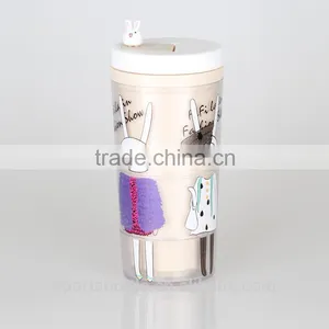 16oz Double Wall PP Plastic Coffee Mug With Full Color Printing, pp Plastic Cup With Lid thumbnail-2