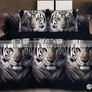 100% Polyester Disperse Printing Tiger Printed Bedding Set thumbnail-1