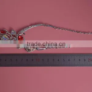 Bridal Phoenix Necklace and Earring Fashion Colorful Crystal Jewelry Set thumbnail-5
