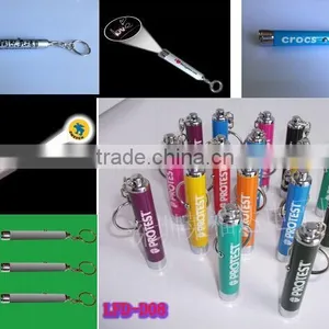 Metal Led Customed Logo Keychain Led Battery Projector Keyring to Advertising thumbnail-1