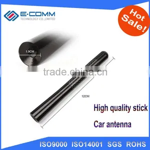High Quality 4.72inch Universal Short Aluminum Auto Car Radio AM FM Carbon Fiber Antenna Replacement Screw Color Black thumbnail-1