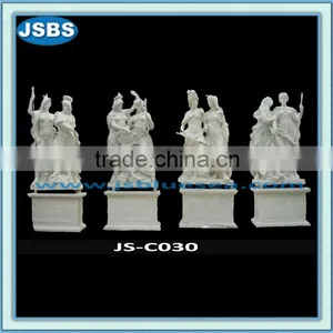 Famous Outdoor White Marble Hand Carved Warrior Statue thumbnail-1