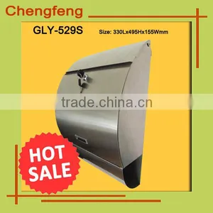 Stainless Steel Mailbox With Cylinder Lock With 2 Keys thumbnail-1