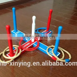 Hot Selling Wooden Ring Toss Game 5 Quoits Game Set thumbnail-1