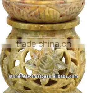 Soapstone Oil Burner, Soapstone Aroma Lamp thumbnail-1