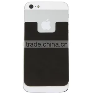 Wholesale Adhesive OEM Custom Logo 3M Sticker Phone Card Holder Silicone thumbnail-3