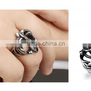 Latest Fashion Antique Stainless Steel Anchor Design Gey Men Ring thumbnail-5