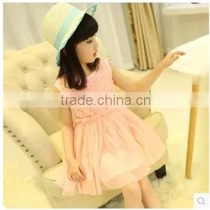Kids Girls Dress Summer 2015 Lace Embroidery Dress Princess Rose Children Cotton Short Sleeved Dress thumbnail-2
