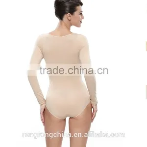 Women's Shapewear Long Sleeve Open Crotch Body Shapers Plus Size thumbnail-2