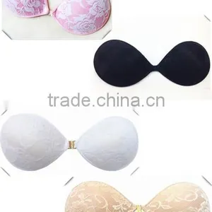 High Quality Low Back Strapless Bra Self-Adhesive Invisible Lace Bra thumbnail-1