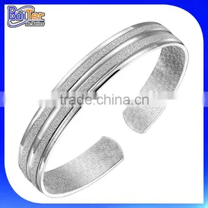 New Arrival!!! Custom Make Men's 925 Sterling Silver Wide Cuff Bracelet Cuff Wide Bracelet Wholesale thumbnail-1