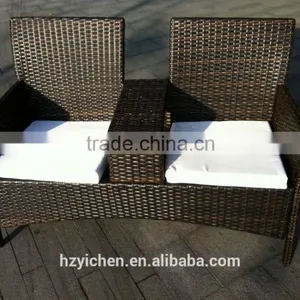 KD Rattan 2 Person Sofa/ 2 Seat Rattan Bench thumbnail-1