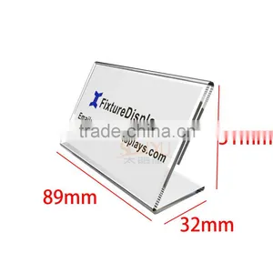 Supermarket L-shape Clear Acrylic Insert Sign Holder thumbnail-4