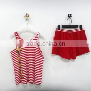 Leisure Cute Snoopy Dog Stripe Harness Pajamas Woman thumbnail-5