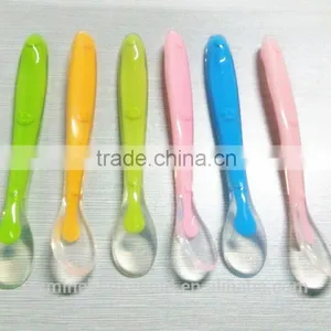 High Quality BPA Free Durable& Flexible Silicone Baby Feeding Spoon thumbnail-5