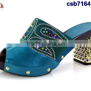 CSB7164 New Fashion Italian Design High Quality Hot Selling Lady Sandals With Multi Color Stone for Women thumbnail-4