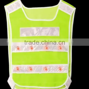 16pcs High Visibility Reflective Led Safety Light Vest Jacket thumbnail-3