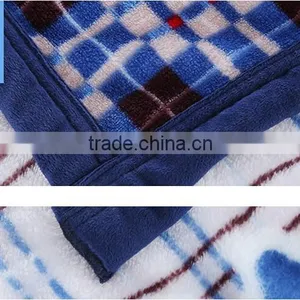 100% Polyester Coral Fleece With Piping Border thumbnail-3