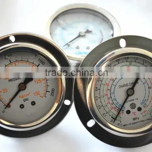 High Quality Stainless Steel Glycerin Filled Air Conditioning Pressure Gauge thumbnail-1