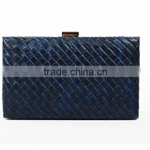 Fashion Evening Bag and Purse PU Leather Hard Case Clutch Organza Bag and Lady Handbag thumbnail-1