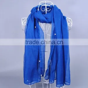 Pearl Fashion 100% Viscose Women Scarf Voile Scarves 180*90 Pashmina Muslim Scarf thumbnail-3