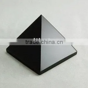 Natural Rock Black Obsidian Crystal Pyramid thumbnail-1
