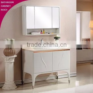 ROCH 8040 New Product Solid Wood Bathroom Cabinet Free Standing Bathroom Furniture thumbnail-1