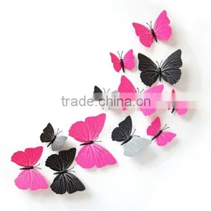 12Pcs 3D Butterfly Sticker Art Design Decal Wall Home Decor Room Decoration thumbnail-5