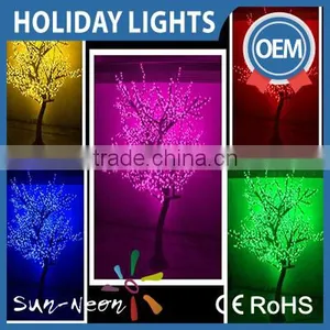 Colorful Nice Design Plastic Cherry Blossom Tree Led Artificial Outdoor Decoration Cherry Blossom Tree With High Quality thumbnail-1