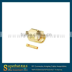 RP-SMA Solder Plug(female Pin) Connector for .141" Cable thumbnail-1
