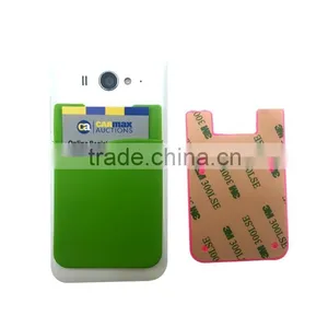 3M Sticker Silicone Smart Wallet,iwallet for Mobile Phone Silicone Card Holder thumbnail-3