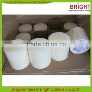 White Unscented Cylinder Candle For Christmas thumbnail-2