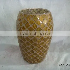 MOSAIC GLASS VASE IN D12.5 X H 19CM thumbnail-1