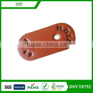 2016 China Manufacture Embossed Faux Leather Label Denim thumbnail-1