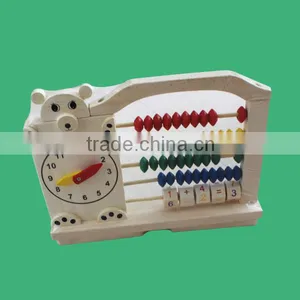 Hot Sell Wooden Abacus Toys With Clock thumbnail-1