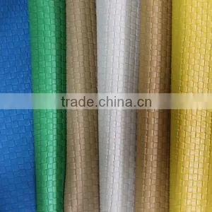 Weave Embossed PVC Leather for Sofa Upholstery Fabric Usage thumbnail-1