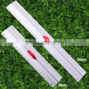 8''/12" Aluminum Ruler With Red Finger Grip,aluminum Level Ruler With Handle thumbnail-6