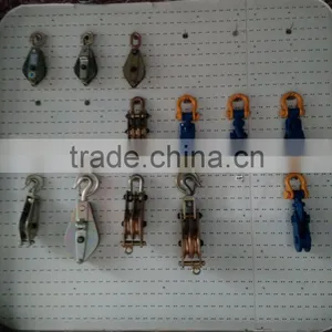1-100T Capacity Steel Pulley Rope Load Lifting Sheave Block Hook thumbnail-4