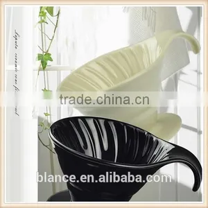 2-4 Cups Use Porcelain Coffee Dripper Spiral Design thumbnail-1